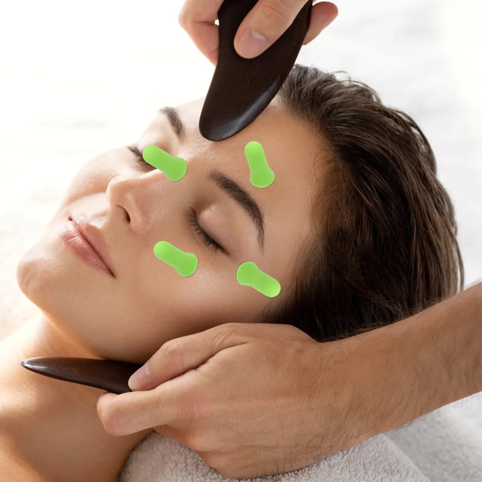 Set di 12 Coppette per Occhi in Silicone, Mini Ventose per Alleviare l'Affaticamento Oculare, Stimolare la Circolazione, Strumento per Massaggio Facciale Portatile