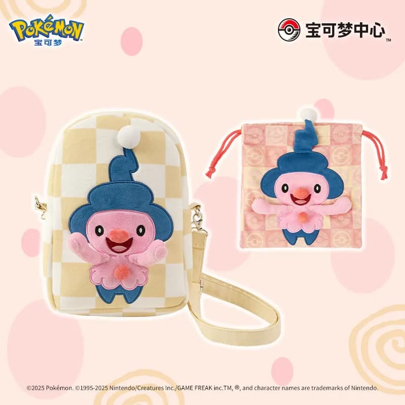 Japanese Pokemon Center"Magic" Pose Imitation Series MimeJr.Style Backpack Pouch Pocket Children Birthday Christmas Gift