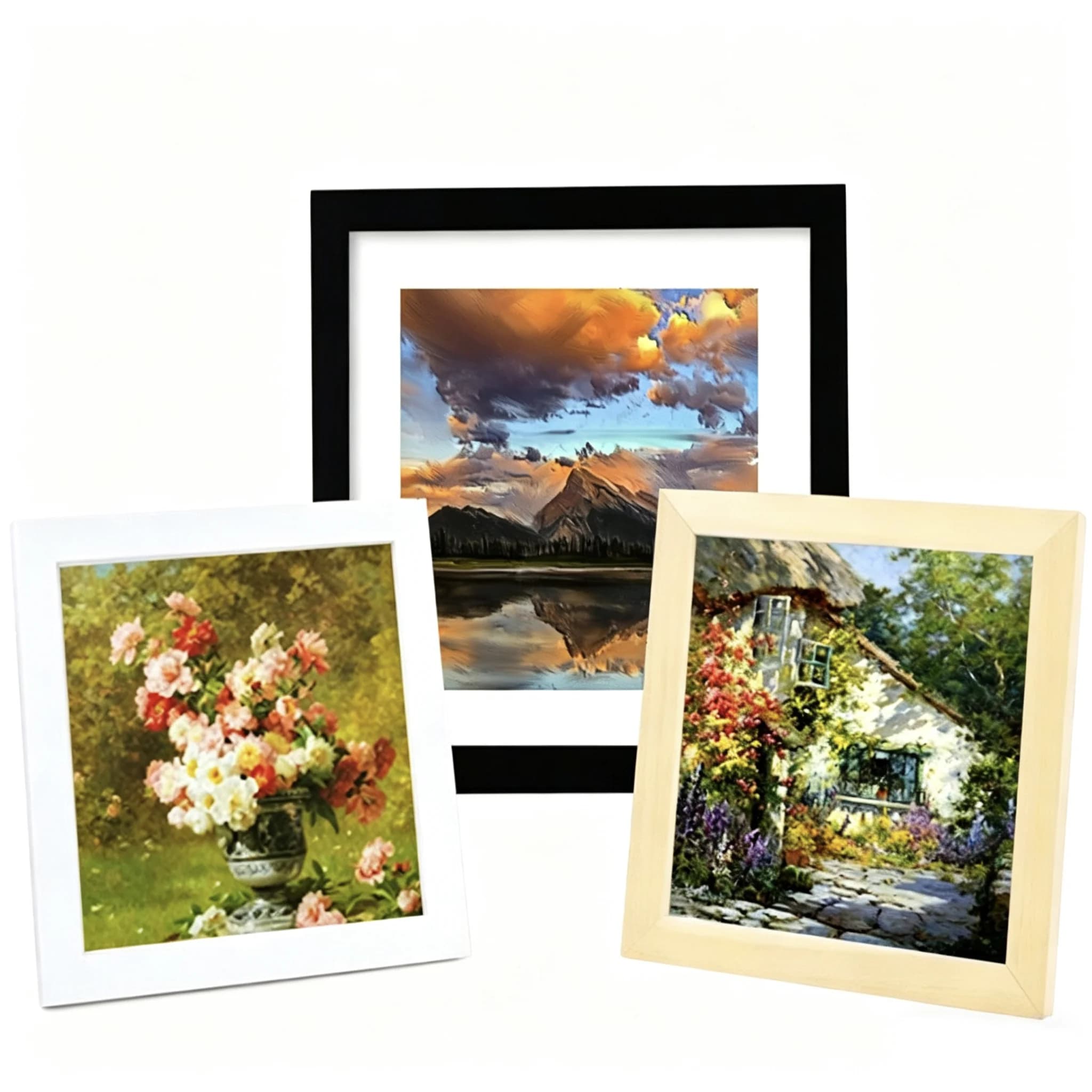 Cornice Quadrata da Parete 20X20 25X25cm in Legno, Espositore per Foto, Decorazione Casa, Regalo Commemorativo, Cornice per Dipinti Artistici