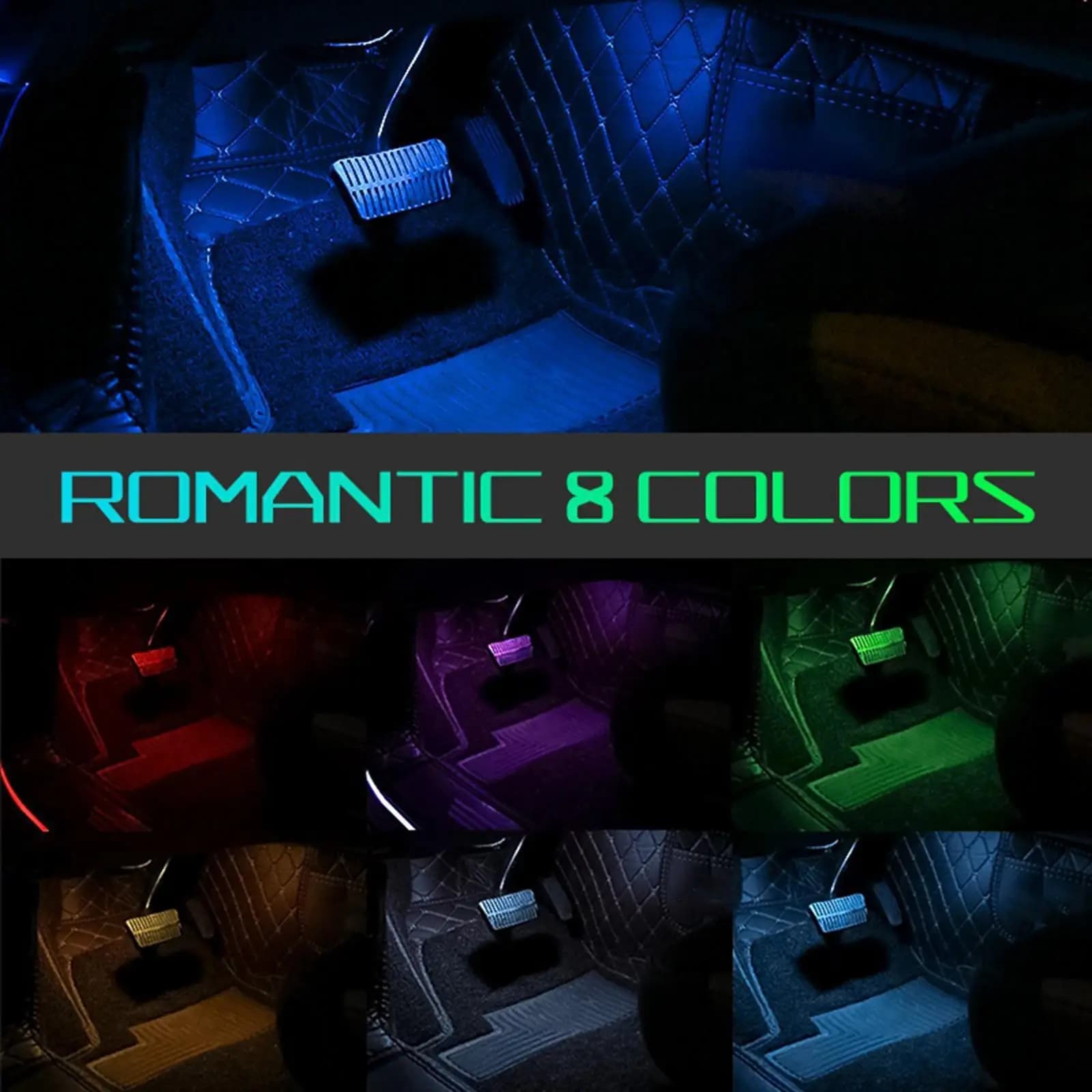 Luce Decorativa per Auto, Illuminazione Atmosferica Interna, Striscia LED RGB