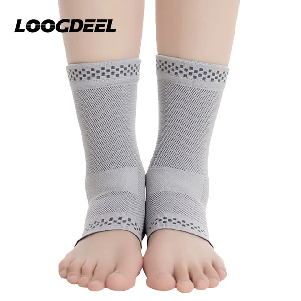 LOOGDEEL 1Pcs Graphene Ankle Brace Mugwort Dot Fever Windproof Cold Resistant Ankle Pad Breathable Pressurized Foot Warmth Cover