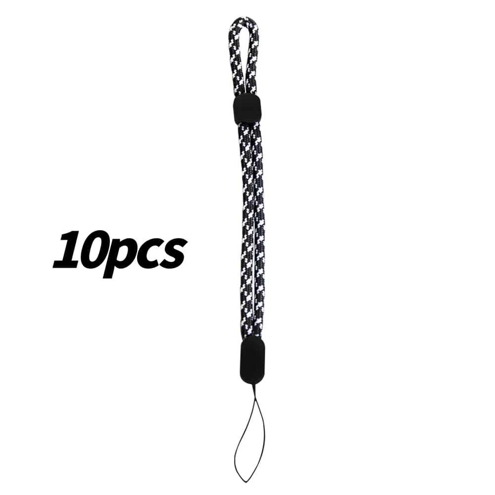 Cordino da polso regolabile da 10 pezzi per iPhone Accessorio per telefono Samsung Micro fotocamera GoPro Chiavetta USB Chiavi Carta d'identità