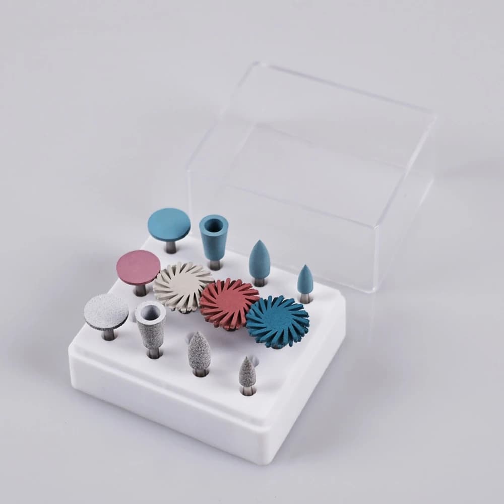 XYSZ Set da 5 Scatole Kit Lucidatura Dentale in Silicone, Testine Abrasive in Gomma RA, Ruota Lucidante a Spirale per Sbiancamento Denti, Strumento Odontoiatrico