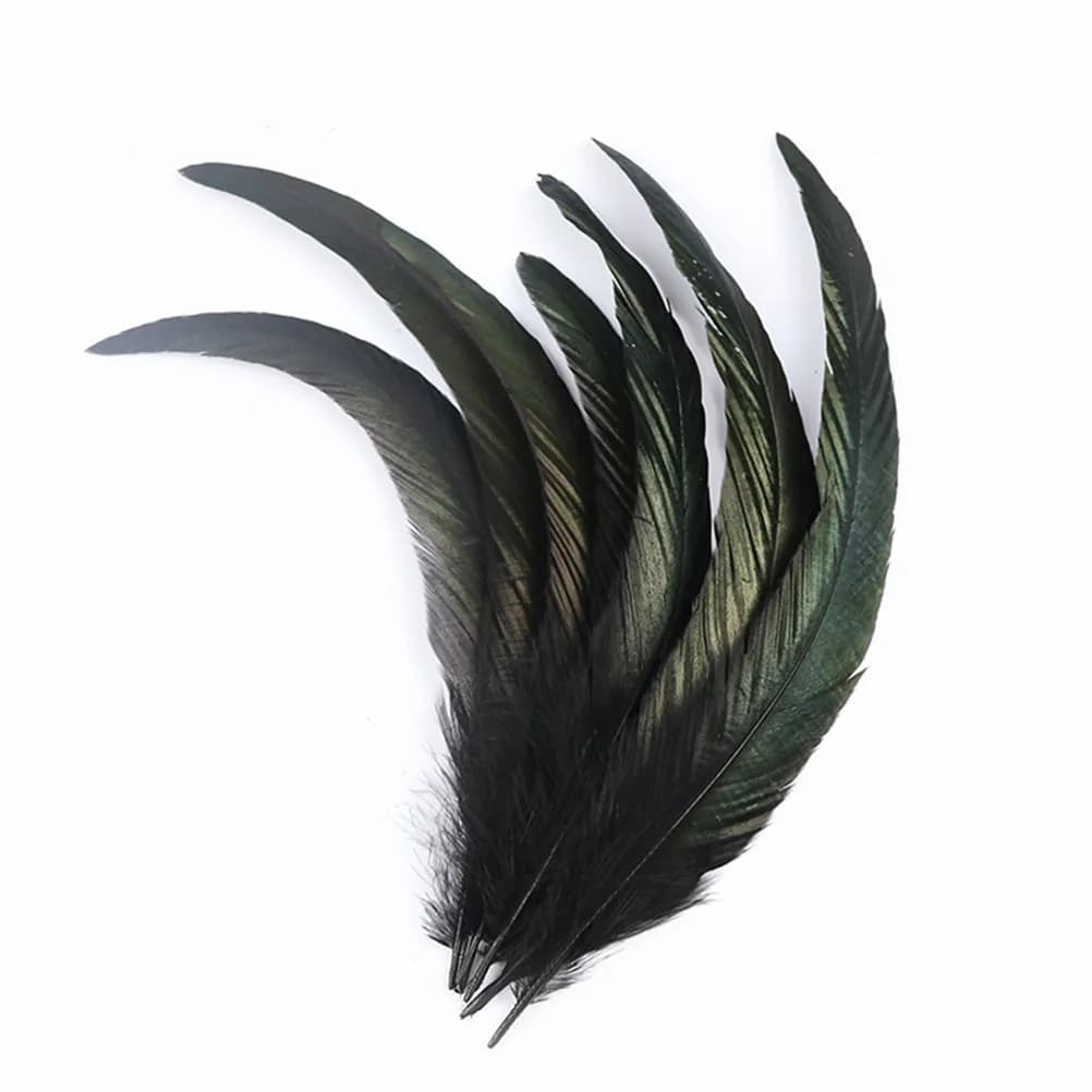 50 Pezzi di Piume di Gallo Naturali 33-40Cm, Leggermente Lucide e Impermeabili per Decorazioni Fai-da-Te, Cappelli, Abbigliamento, Scarpe, Borse, Arredamento