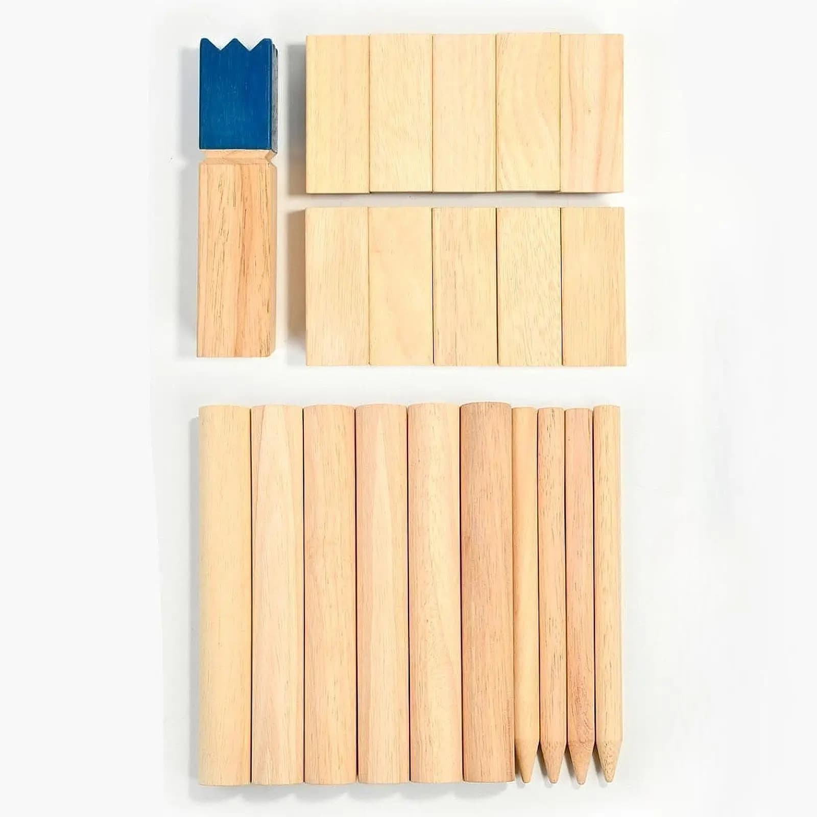 Wooden Lawn Toss Game Outdoor Activity Set Kubb Skill Chess Skittle Game for Gathering Park Beach
