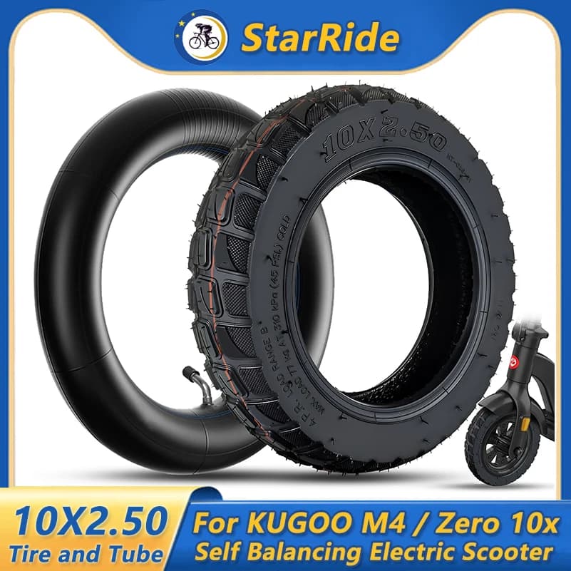 Pneumatico Interno ed Esterno Fuoristrada 10 Pollici 10x2.50 per Monopattino Elettrico Autobilanciante Kugoo M4 Zero 10X, Accessori e Ricambi