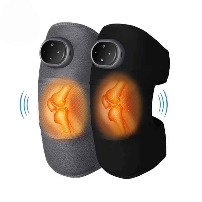Massaggiatore per ginocchiere in neoprene 3 in 1 Ginocchiera flessibile con vibrazione riscaldante con ricarica USB con calore