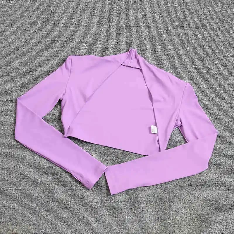 Gilet autunnale a maniche lunghe da donna, yoga dimagrante sport ad asciugatura rapida spalla dritta versatile aderente protezione solare dimagrante