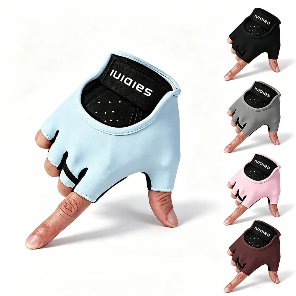 Half Finger Cycling Gloves Men Women Sports Bicycle Half Gloves Breathable Fingerless Gym Gloves Cycling Equipment