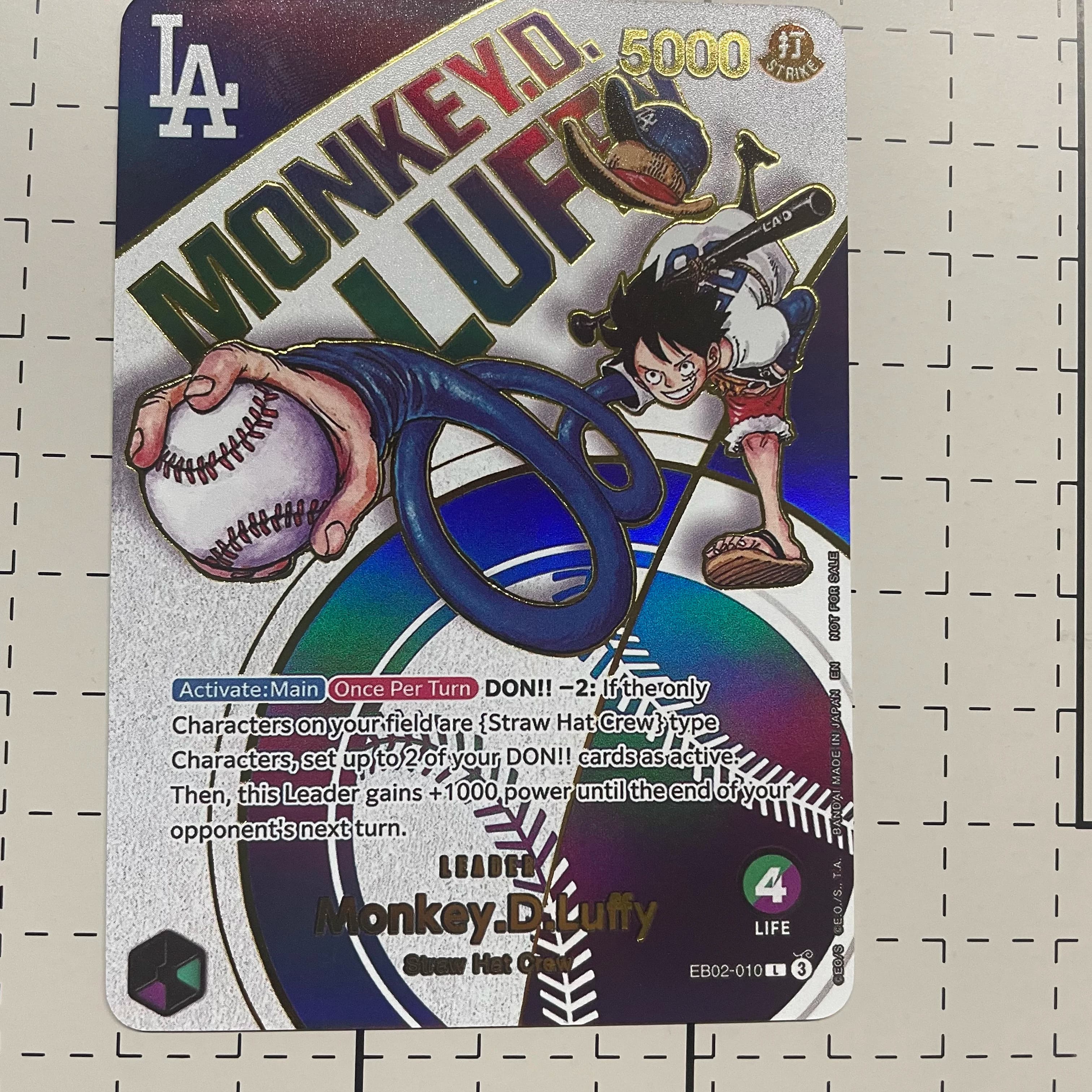 Nuovo Inglese Fai Da Te One Piece Baseball Rufy Flash Card OPCG Bonney Law Hancock Self Made Classic Anime Collezione di Carte Regalo Giocattoli