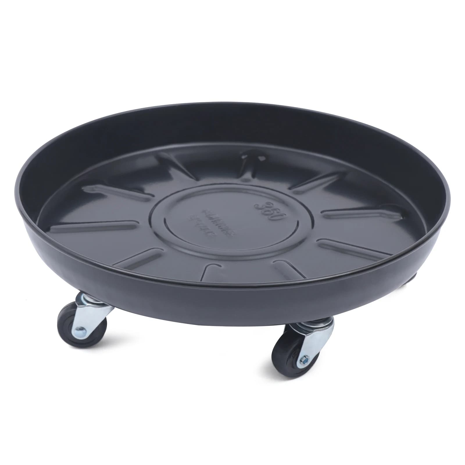 Trolley for Plants with Wheels, Set of 3 Supports for Black Plants Resistent with Universal Wheels, Round trolley for Interior and Exterior Jars