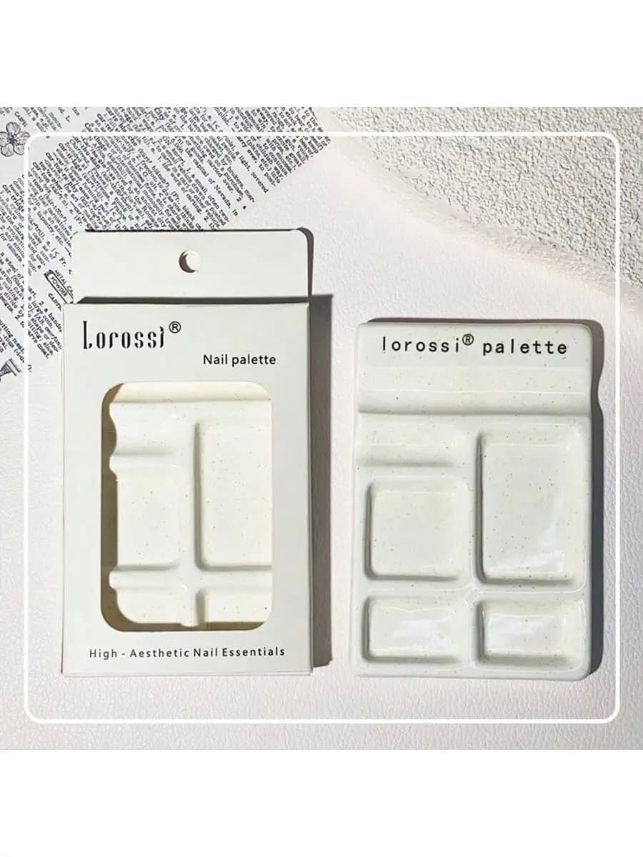 New nail art color palette, pen holder, ceramic nail polish glue, watercolor color mixing, blending, multifunctional nail art
