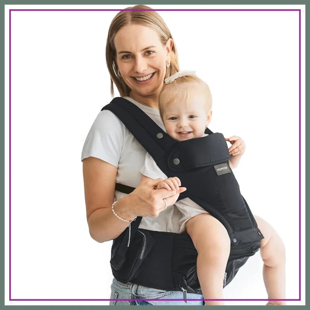 Marsupio 2-in-1 con seduta ergonomica, porta bimbo fronte verso l'esterno, staccabile, mani libere, fino a 20 kg, adatto a girovita fino a 114 cm