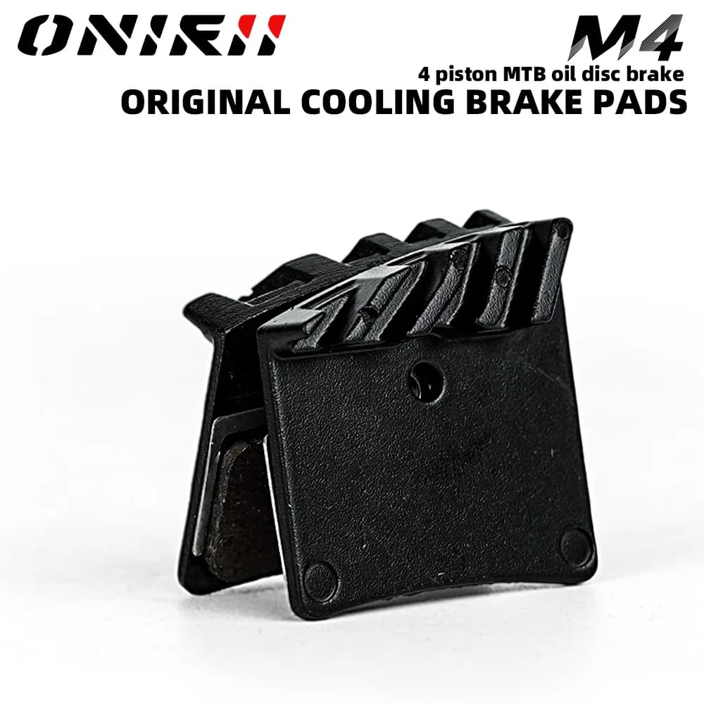 ONIRII Bike Heat Dissipating Brake Pads Metal Resin Hybrid Pad for M4 Oil Disc Brake 4 Piston Hydraulic Caliper for MTB Bicycle
