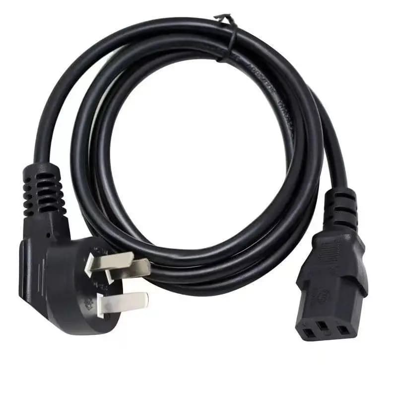 Suitable for electric wok, electric kettle, pressure cooker, computer host power cord plug with three-hole pin-shaped wiring