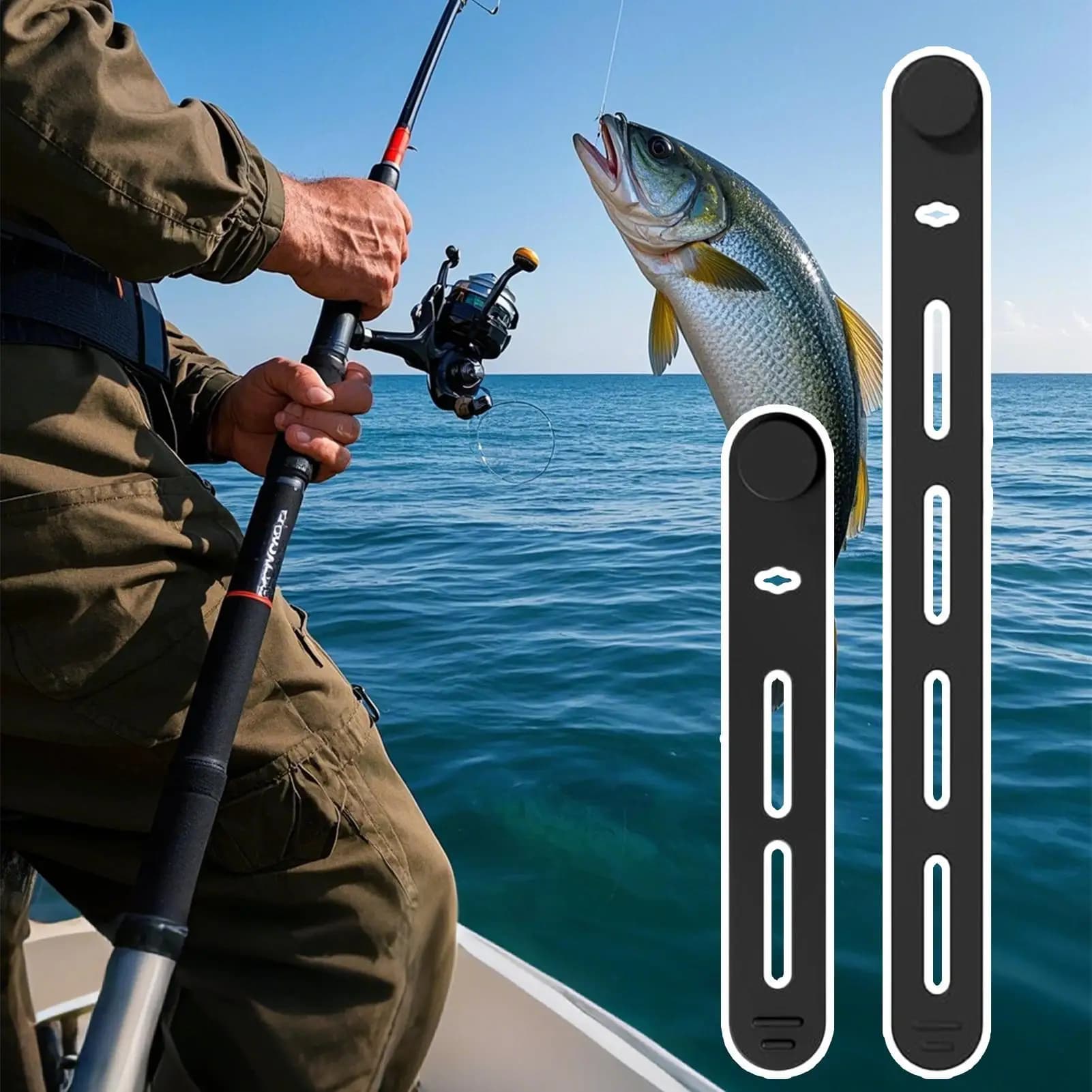 Cinghie per canna da pesca in silicone da 20 pezzi, cinghie elastiche per ponte di barche per strumento di lancio, caccia, campeggio, paddleboard, giardinaggio