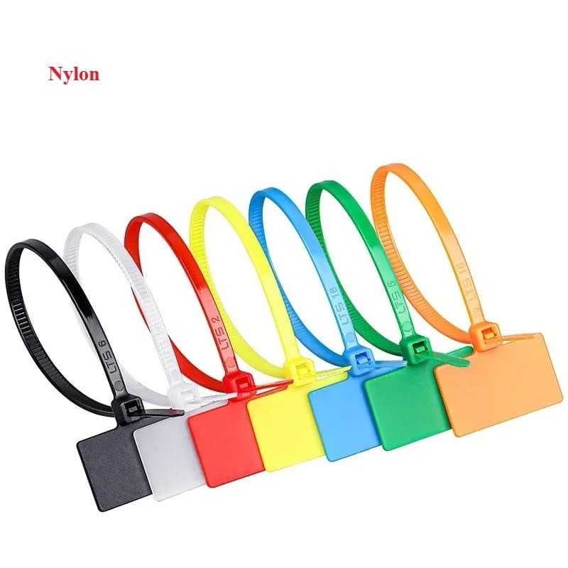 50 pz Nylon Tie Tag Autobloccante Cavo di Rete Zip Trim Wrap Loop Cinghie di Filo Etichetta 3*100mm 4*150mm 4*200mm