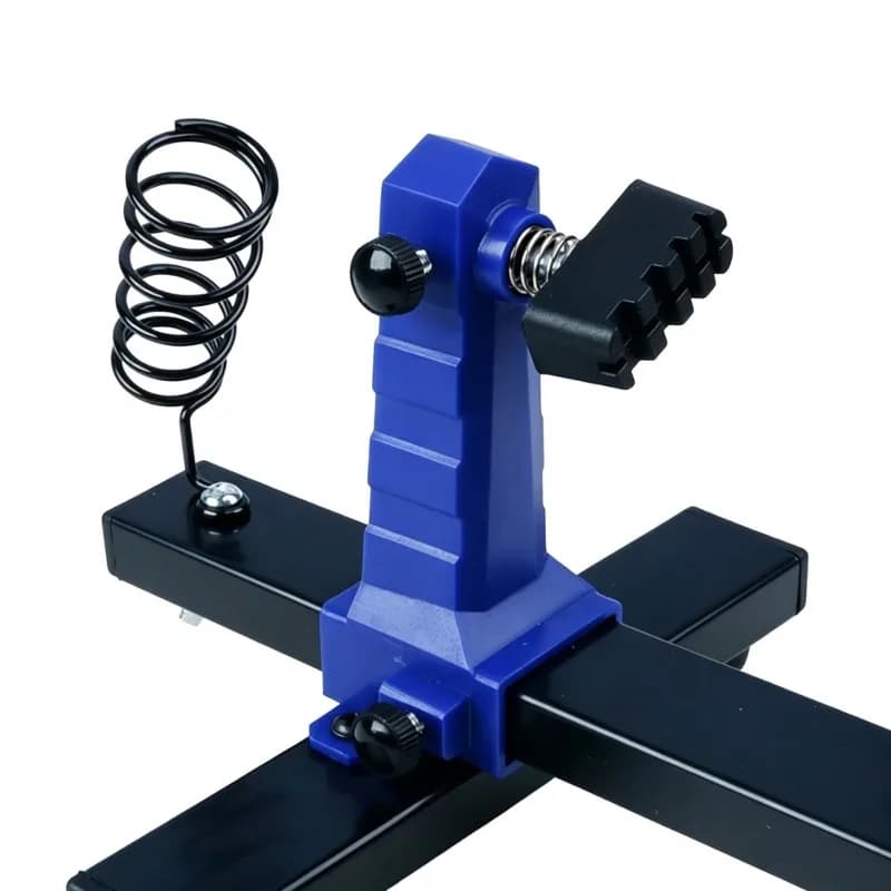 IALJ-Circuit Board Clamp& Soldering Iron Stand 360° Rotating PCB Holder With 2 Magnetic Helping Hands, Adjustable