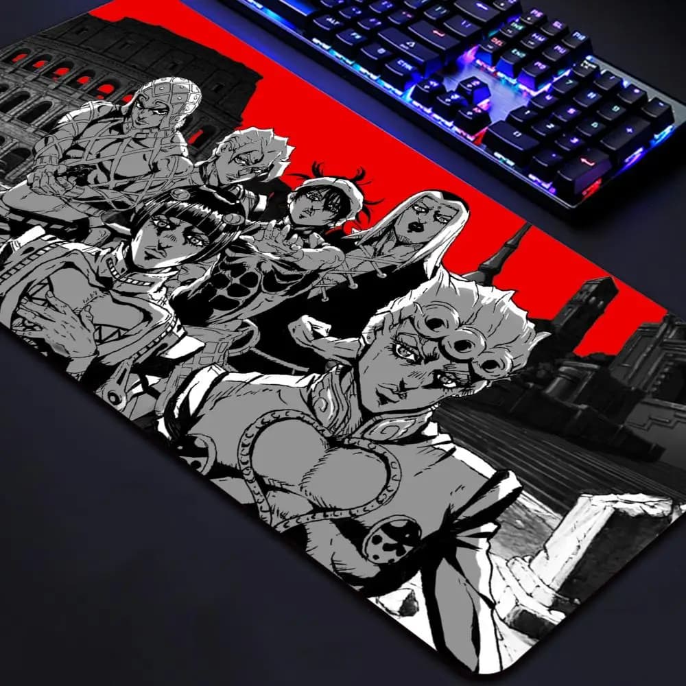 PC Gamer Joseph Joestar Mouse Pad Lock Keyboard Game accessories Jojo Bizarre Adventure Laptop Carpet with large locking edge