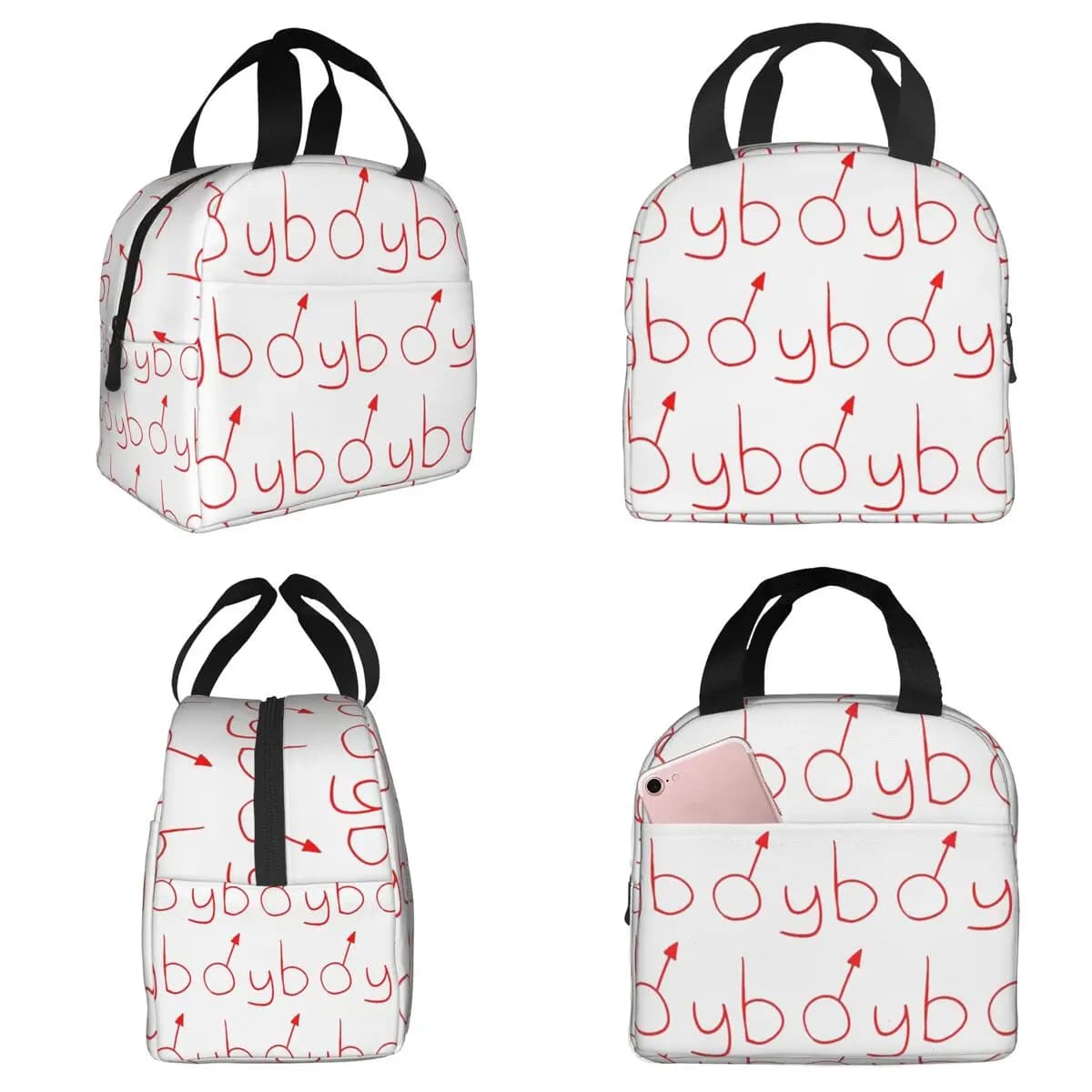 Boymoder Hat And Shirt Insulated Lunch Bag for Women Office Cooler Thermal Food Box Tote Portable Lunch Boxes Container