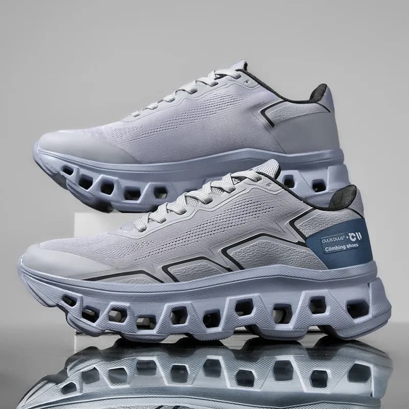 Men's Running Shoes Jogging Breathable Mesh Cushioning Non-Slip Outdoor Luxury Shoes Couple Trainer Race Sneakers Off-road Shoes