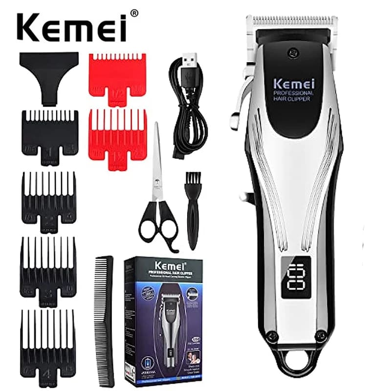 KEMEI Electric Haircuts Rechargeable Wireless, Trimmer Professional for Barba and Hair, Male Personal Care Kit