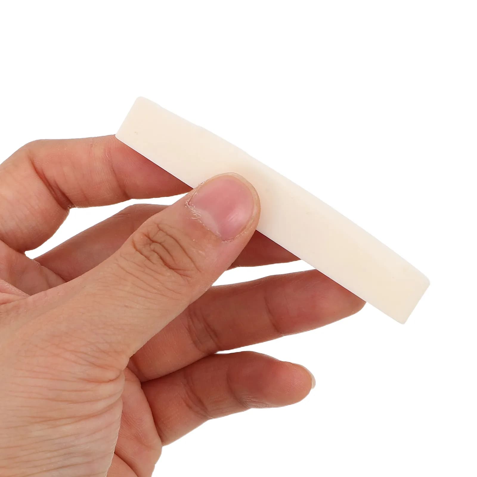 2 Pezzi Ponticello e Capotasto in Osso per Chitarra Acustica a 12 Corde, Cuscino Superiore 48x9x6mm, Ponticello Inferiore 76x12x3mm per Chitarra Folk