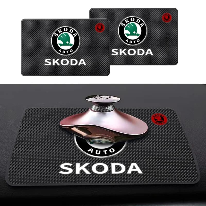 Auto Anti-Slip Silicone Cruscotto Del Telefono Occhiali Da Sole Tappetino antiscivolo Per Skoda Fabia 1 2 Octavia A7 RS Superb Rapid Yeti Karoq Vision