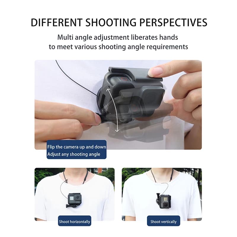 For GoPro 13/Insta 360 AcePro/X4 3/DJI Action 3/4/5 Pro/Pocket 3 Smartphone Camera Mounting Magnetic Bracket for Quick Release Neck