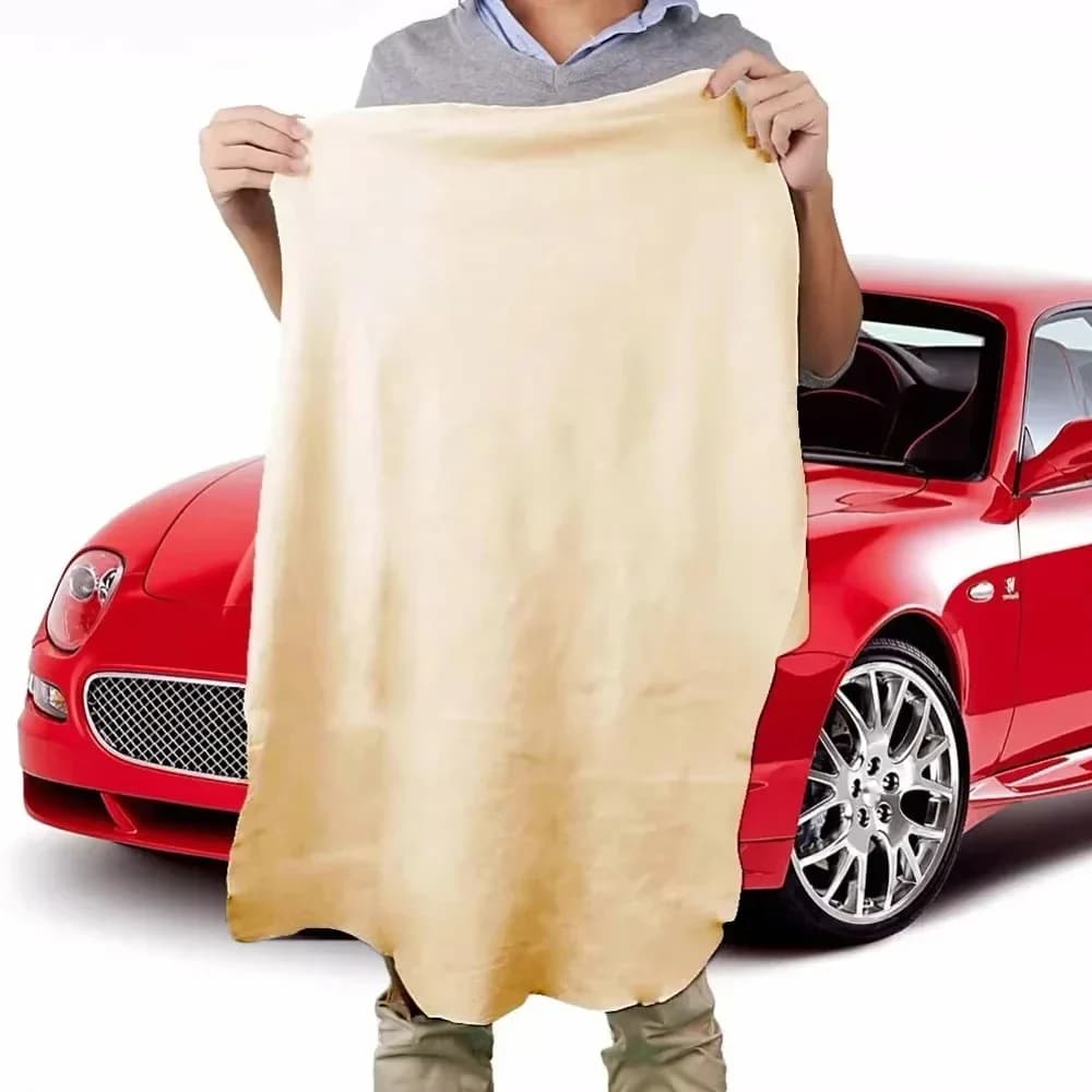 Natural Chamois Leather Car Washing Towels Super Absorbent Car Home Window Glass Drying Cleaning Cloth Quick Dry Car Wash Towel