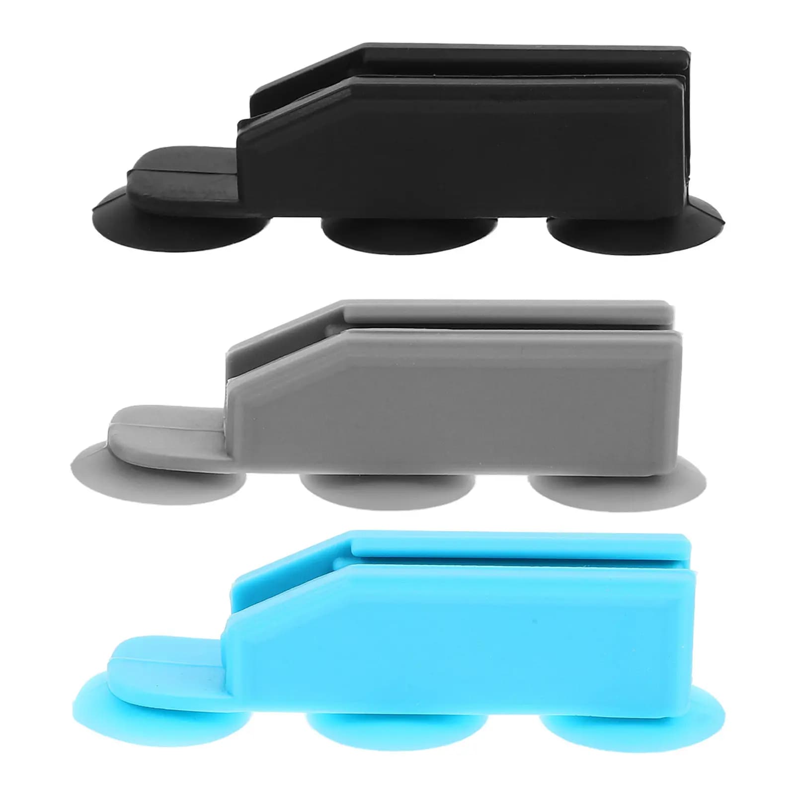 Set di 3 Portapenne in Silicone con Ventosa, Organizzatore da Scrivania Portatile, Clip per Penne e Matite per Studenti
