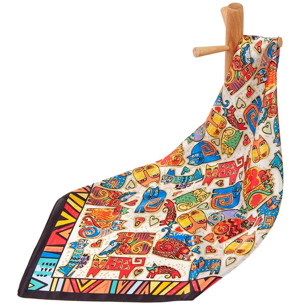 65 centimetri 100% Genuino Bandana di Seta Sciarpa di Lusso Gatto Stampa Donna Bambini Personalizzato Quadrato Primavera Scaldacollo Foulard Uomo Regali