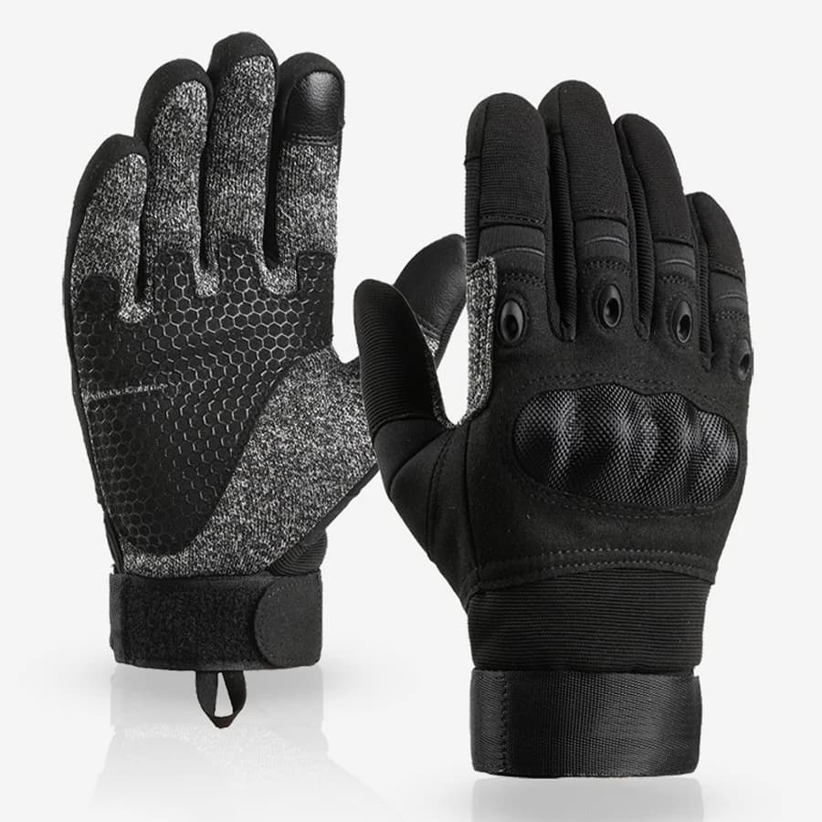 Long finger gloves with hard shell for men and women, outdoor sports equipment and fitness, weight lifting, cycling, mountaineering