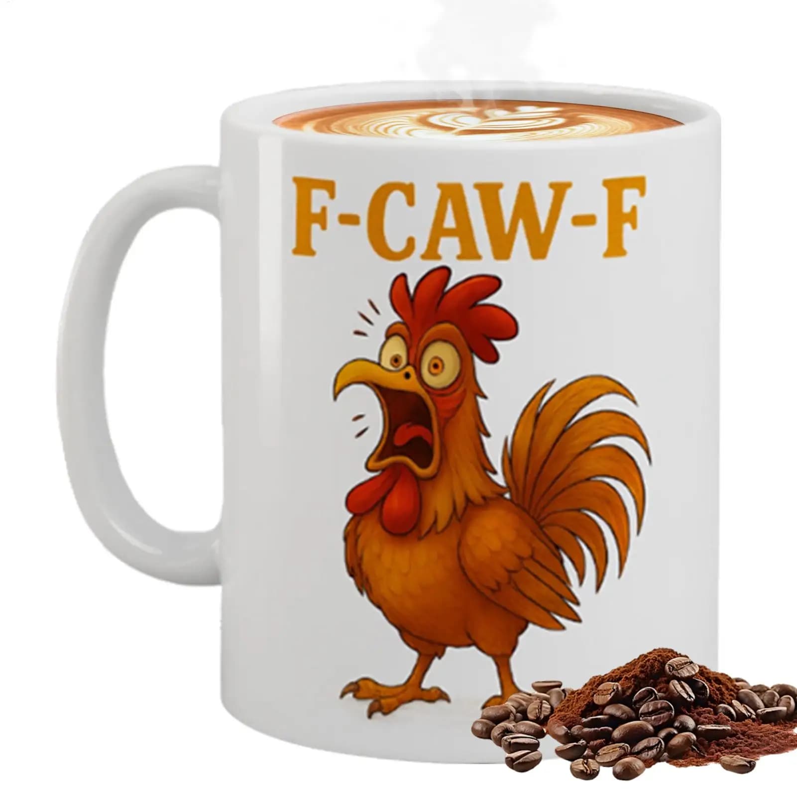 Tazza da caffè in ceramica F-CAW-F Bicchieri 11 once Pollame Gallo Tazza da caffè per succo di latte Soda Birra Vino Cucina Ufficio Viaggi Picnic