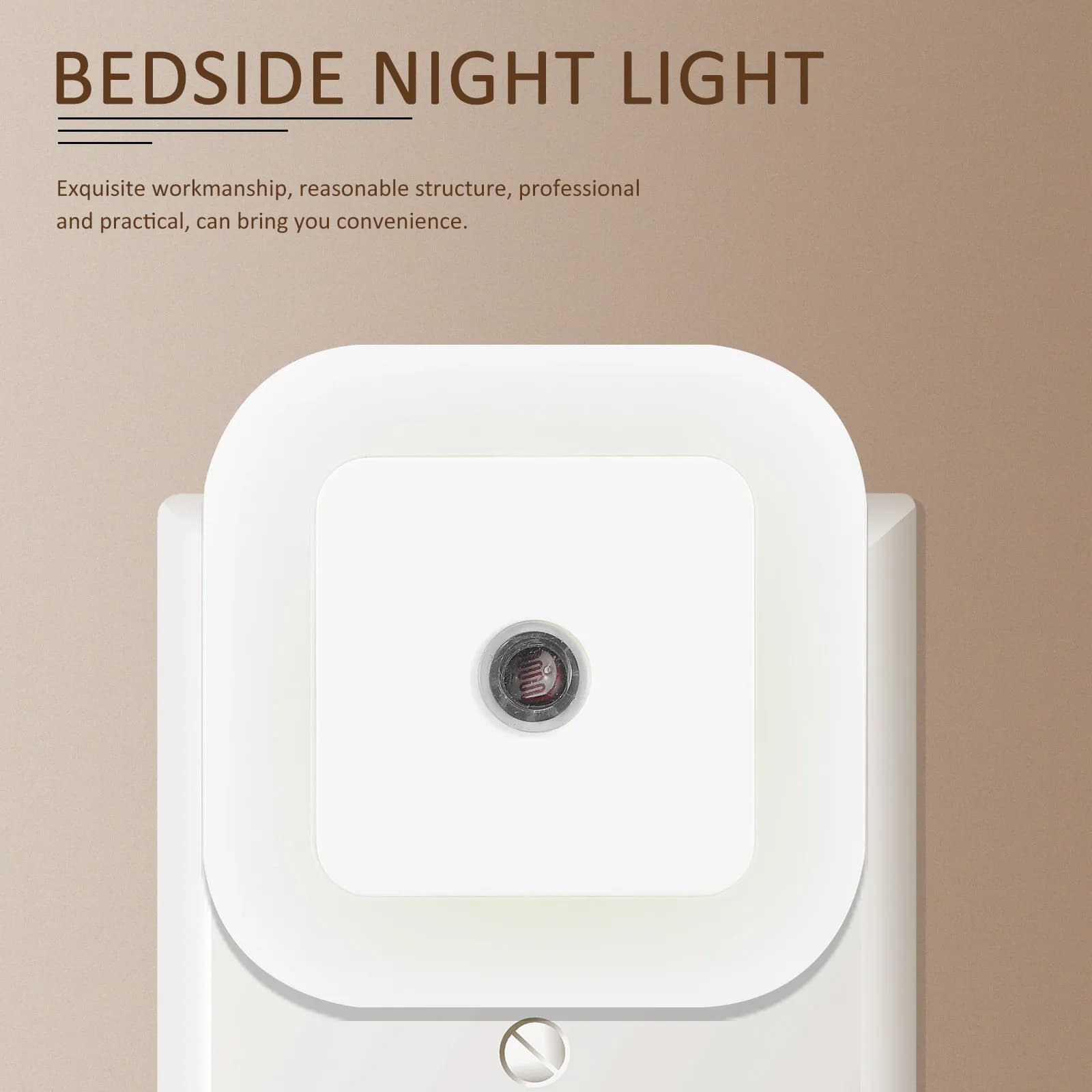 Set di 6 Luci Notturne LED Intelligenti con Sensore Automatico dal Tramonto all'Alba per Soggiorno, Cucina, Camera da Letto, Cameretta, Corridoio, Bagno