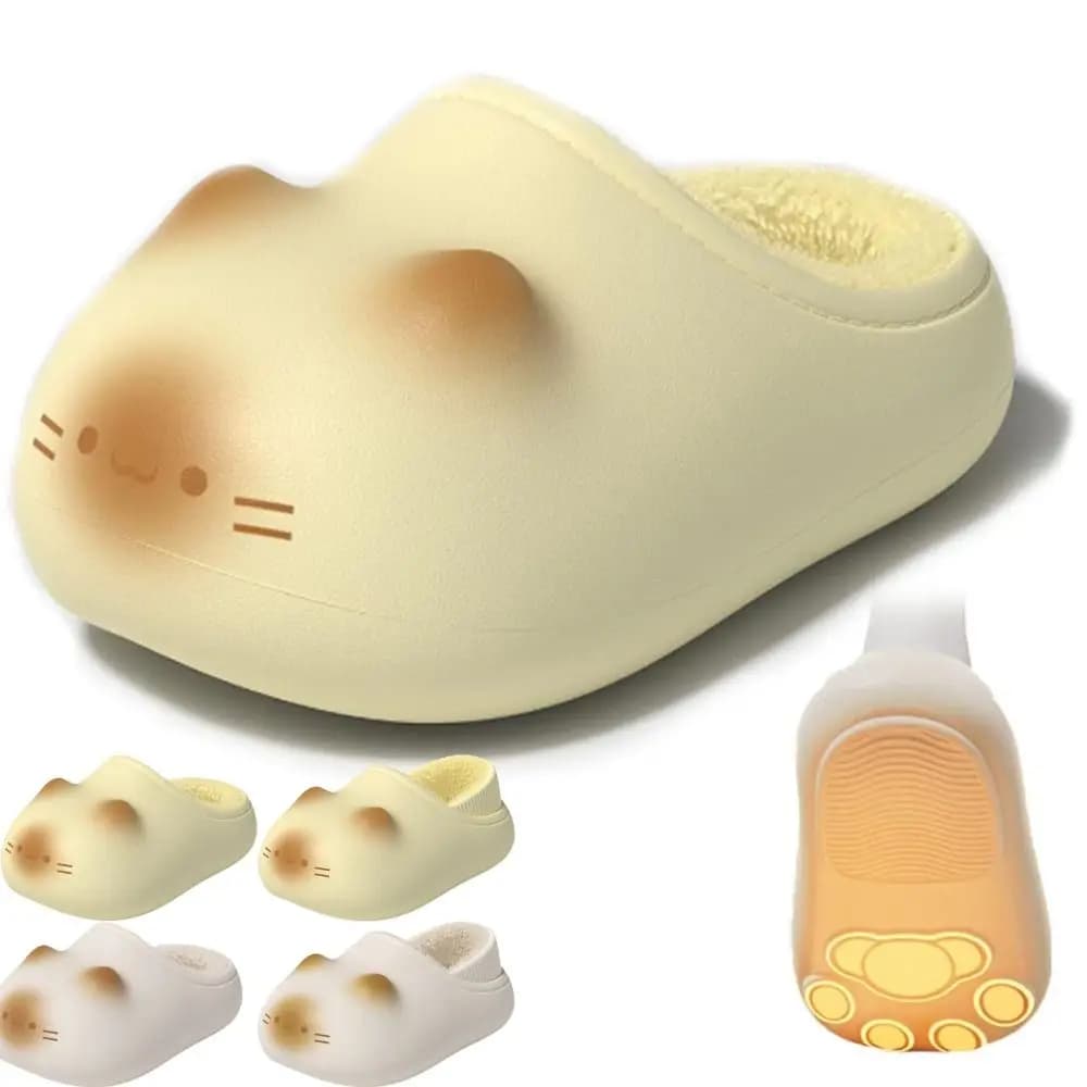 Nuove Pantofole Impermeabili a Forma di Zampa di Gatto, Calde e Morbide, per Interni ed Esterni