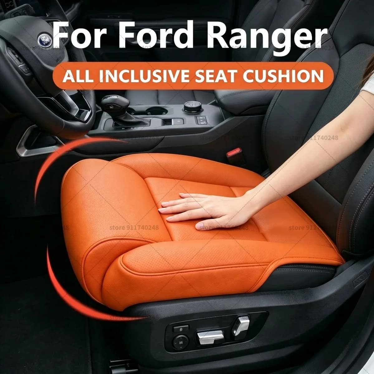 For Ford Ranger Seat Leg Support Extension Cushion Thigh Support Pillow Memory Foam Leather Leg Extender Interior Accessories