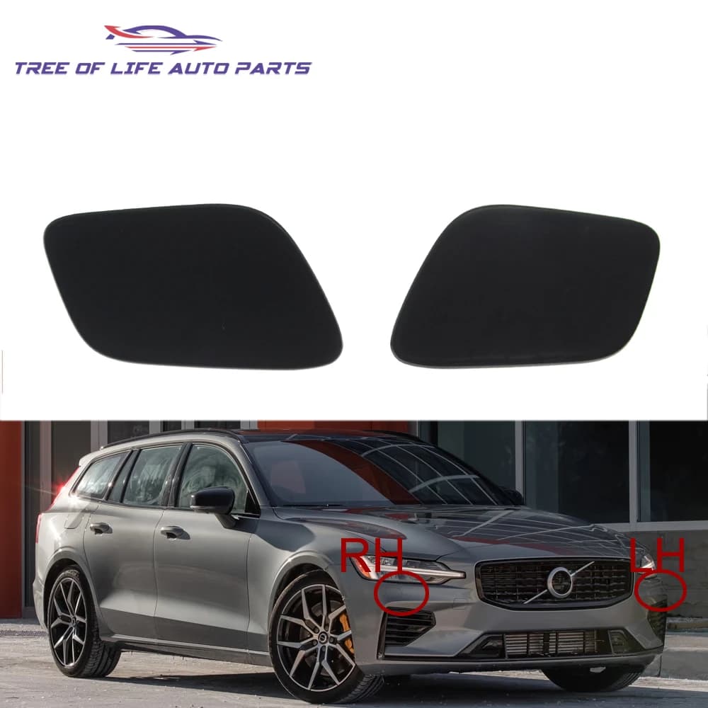 Per V60 MK2 2019 2020 2021 2022 Non Verniciato Faro Anteriore Rondella Ugello di Spruzzo Copertura Faro di Pulizia Rondella Jet Cap coperchio