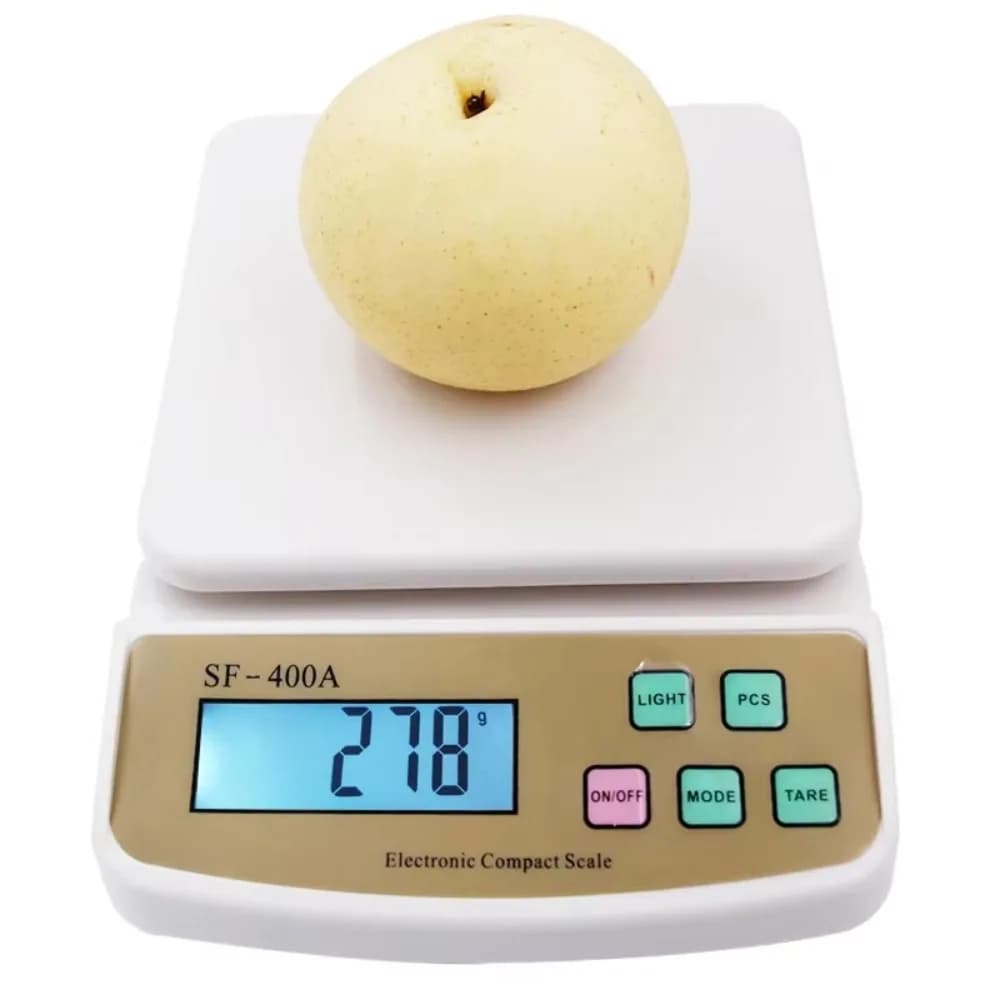 Digital electronic balance of 10 kg x 1 g LCD display LED backlight Kitchen balance 1 g Precision balance for fruit