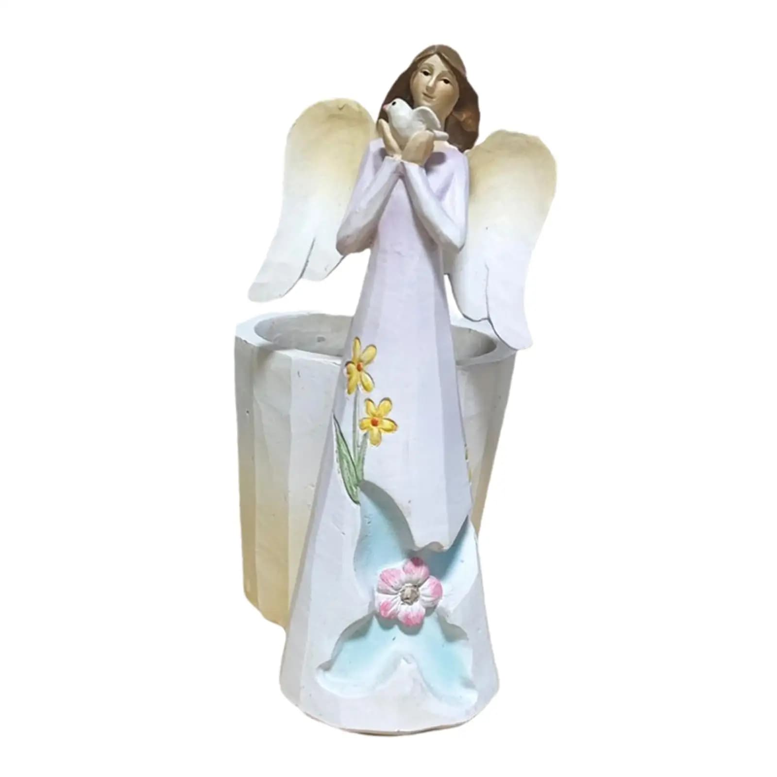 Angel Statue Flowerpot Novelty Creative Praying Angel Planter Pot Angel Statue Plants Pot for Yard Garden Shelf Office Courtyard
