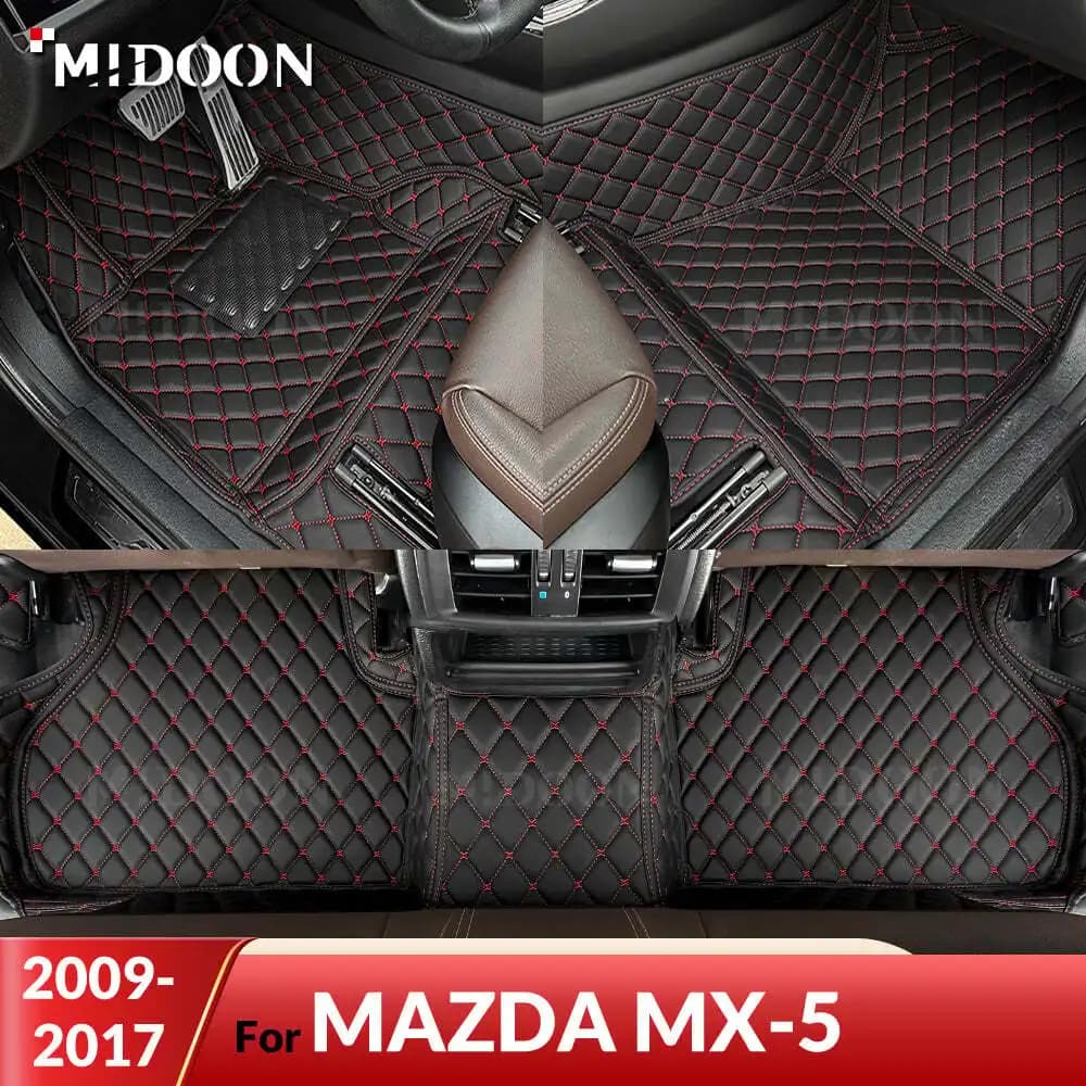 MIDOON Per MAZDA MX-5 2009-2017 Tappetini Auto Personalizzati Auto Tappeto Copertura Accessori Interni Protettivi 2016 2015 2014 2013 2012