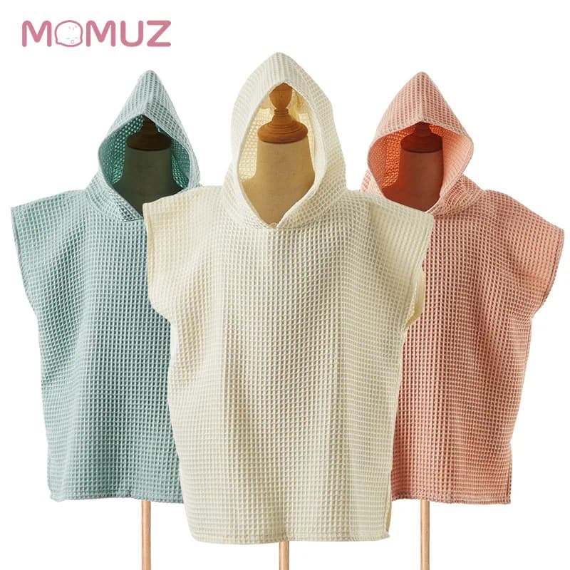 Bathrobe with Cotton Hood Tinta Unit for Children, Bathroom towel and Beach Absorbent for All Seasons