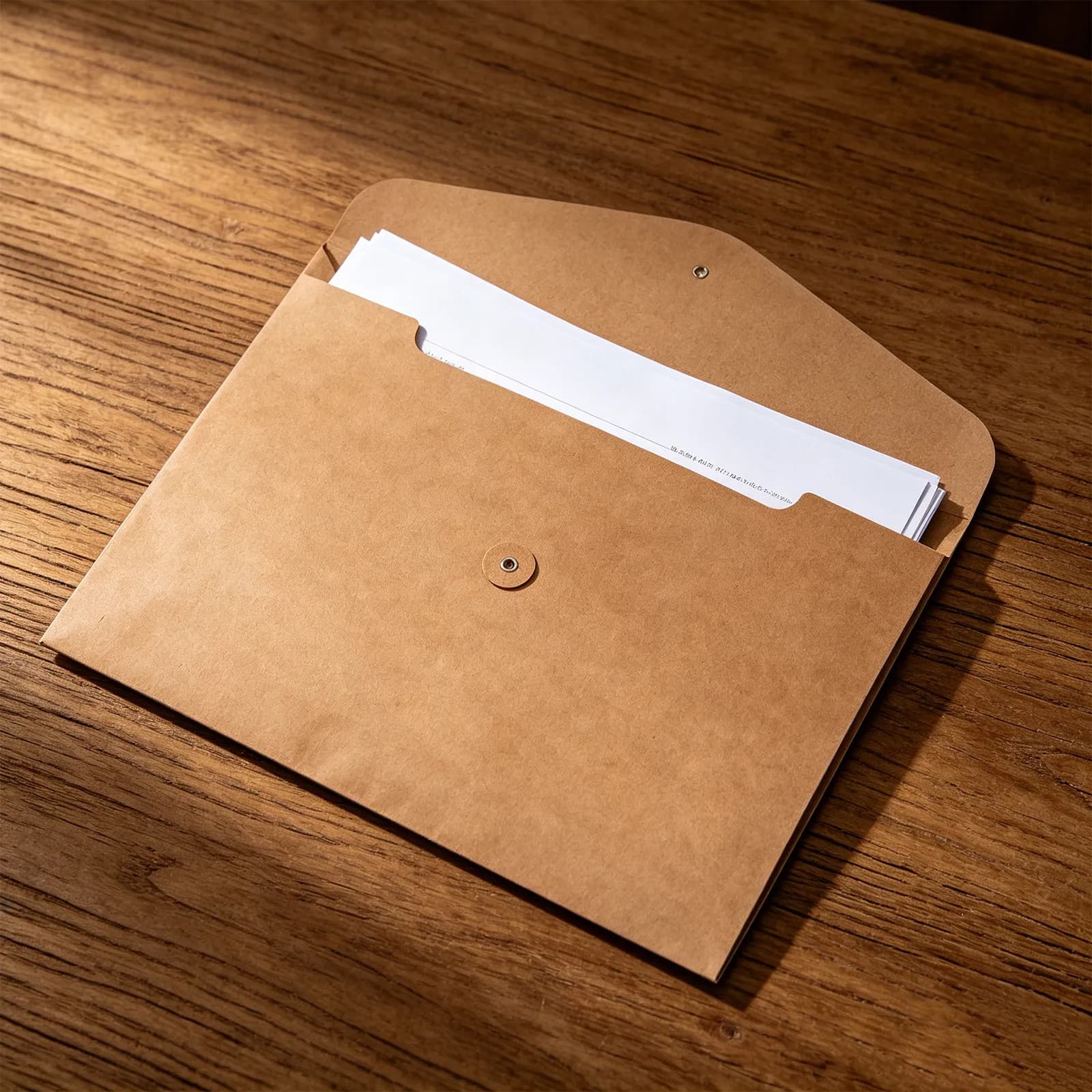 12Pcs Kraft Paper Envelopes String Tie File Folder Wallets A4 Kraft Document Holder Expandable Office Filing Envelopes