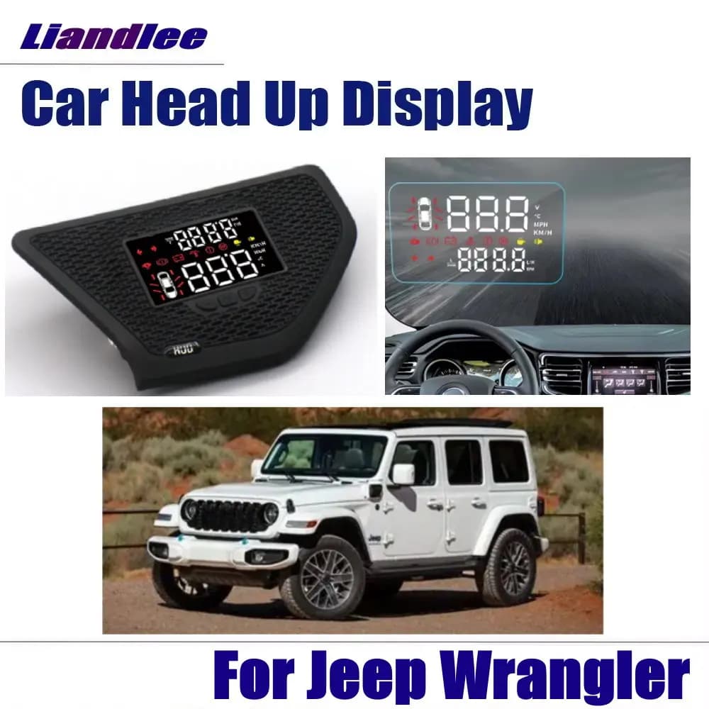 Display Head-Up HUD per Jeep Wrangler (JL) 2018-2023, Schermo Elettronico LED Automatico, Proiettore per Parabrezza, Accessori Auto