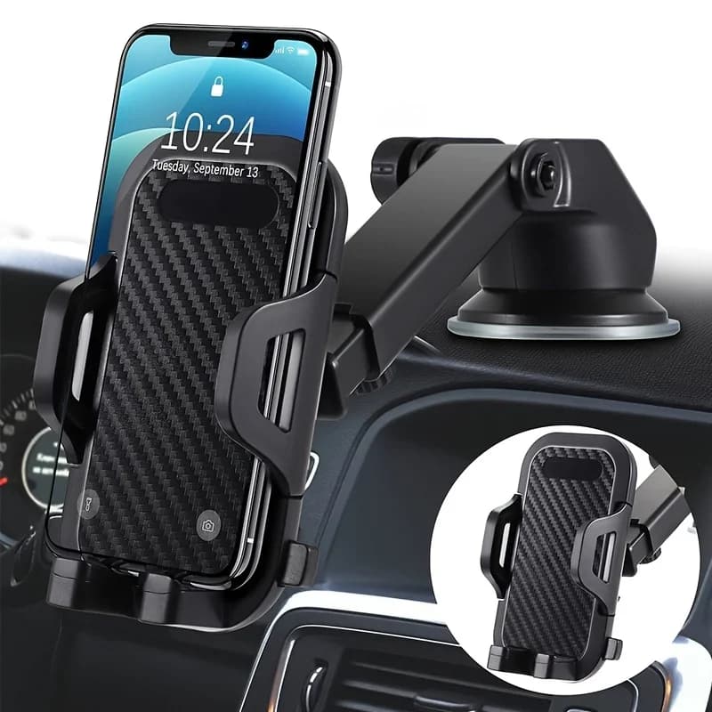 Supporto per telefono da auto con ventosa, supporto per smartphone, cellulare, supporto per iPhone in auto.