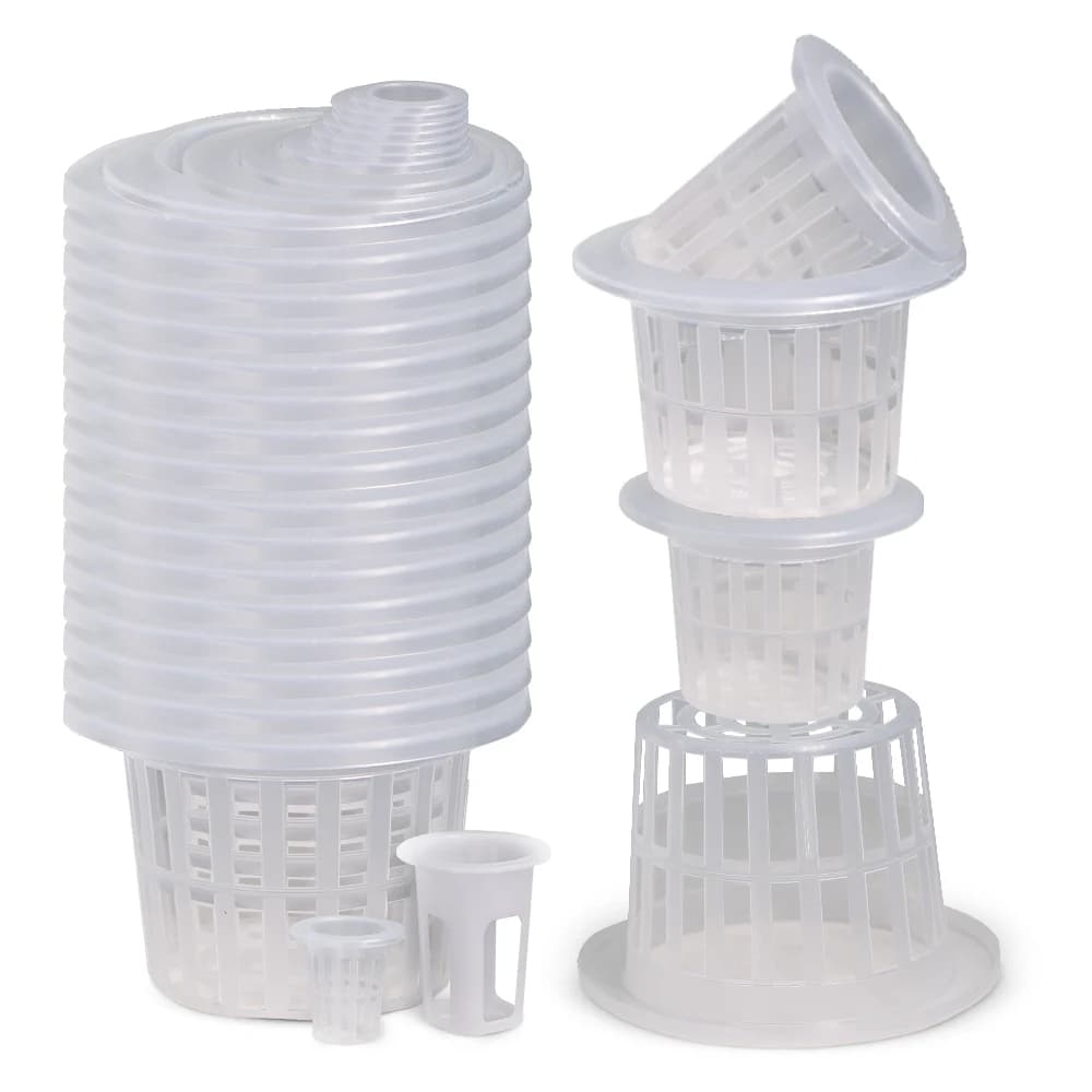 Transparent Plastic Slot Mesh Net Plant Cup for Hydroponics Aquaponic Orchid Bucket Basket Wide Pot Aeroponic Soilless Contai