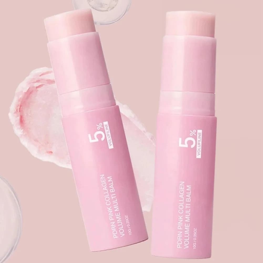 Korean PDRN Pink Collagen Hydrating Stick Multi Balm Volume Stick Face & Body Balm for Under-Eyes, Neck, Forehead, Smile Lines