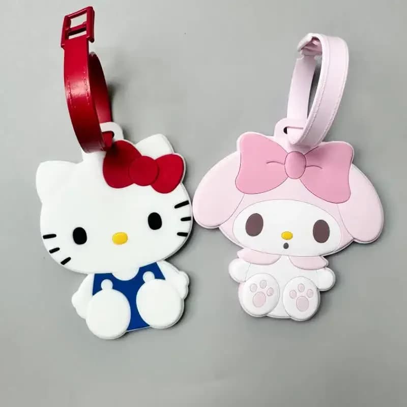 Nuova Etichetta per Bagagli Hello Kitty, Porta Indirizzo per Valigie con Personaggi Anime, Accessorio Portatile per Bagagli