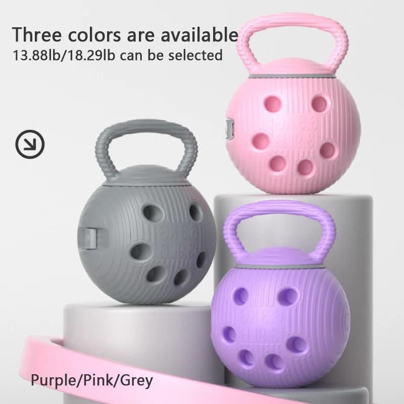 Soft PVC Kettlebell with Adjustable and Stable Handle, Fitness and Workout Portable Equipment, Gym Use