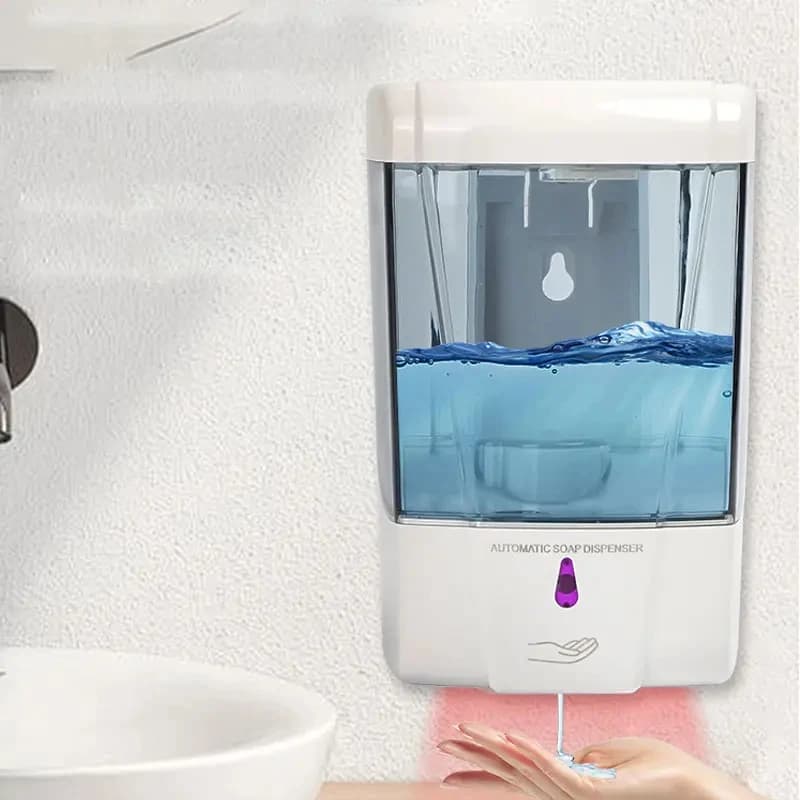 Dispenser automatico di sapone da 600 ml con sensore per lavaggio telefono senza fori, ideale per bagno, toilette, hotel